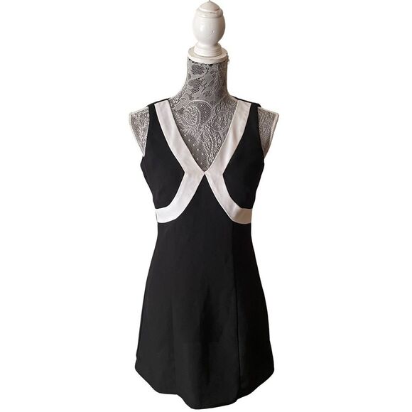 Vintage 80s-90s Rampage Retro Inspired Black & White Dress - Picture 1 of 8